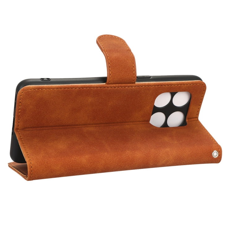 For OnePlus 10T 5G Skin Feel Magnetic Flip Leather Phone Case
