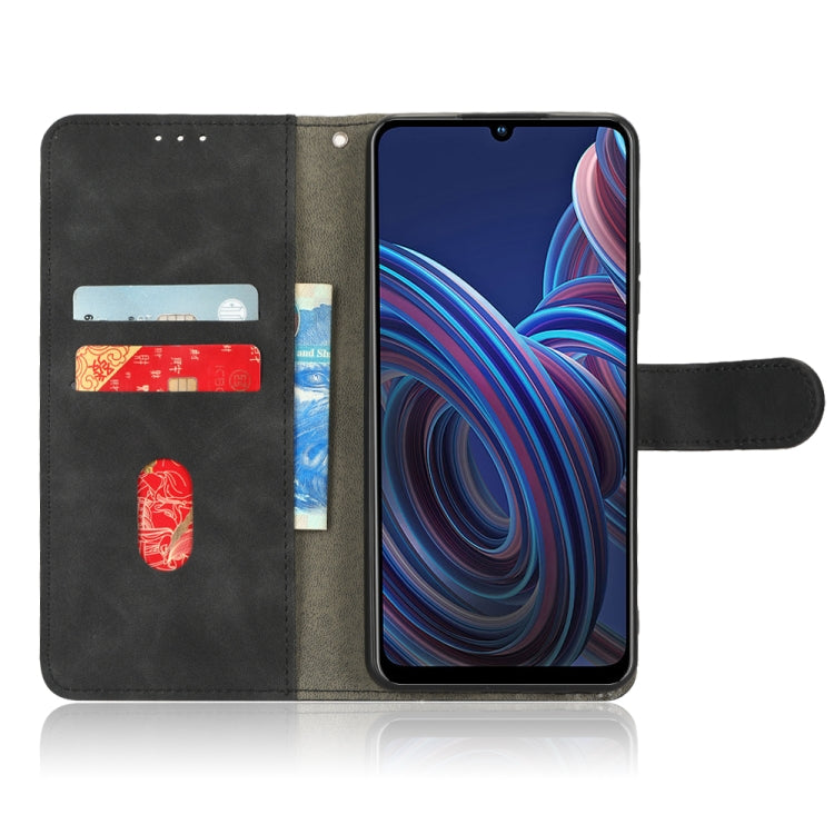 For ZTE Blade A72 5G Skin Feel Magnetic Flip Leather Phone Case