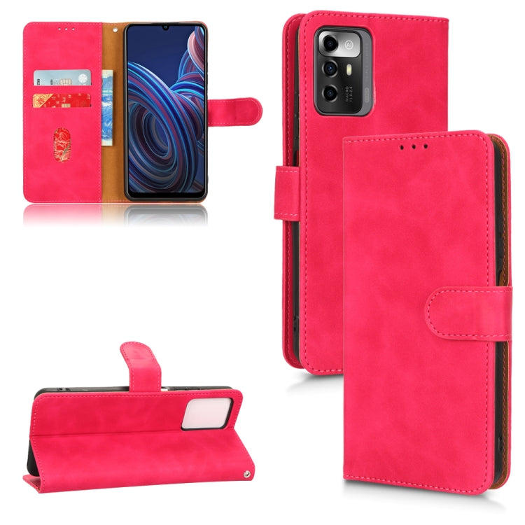 For ZTE Blade A72 5G Skin Feel Magnetic Flip Leather Phone Case