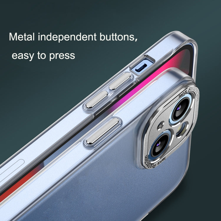 For iPhone 14 Plus PC Crystal Clear Frosted Phone Case