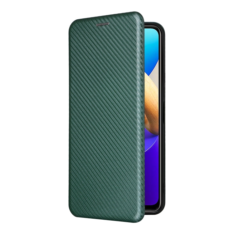 For vivo Y22s / Y35 Carbon Fiber Texture Leather Phone Case