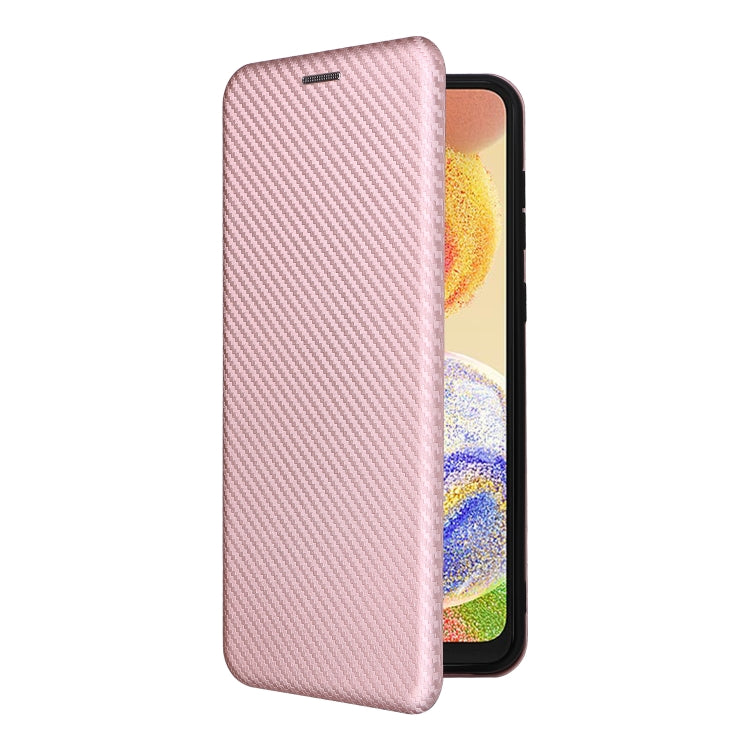 For Samsung Galaxy A04 4G Carbon Fiber Texture Leather Phone Case