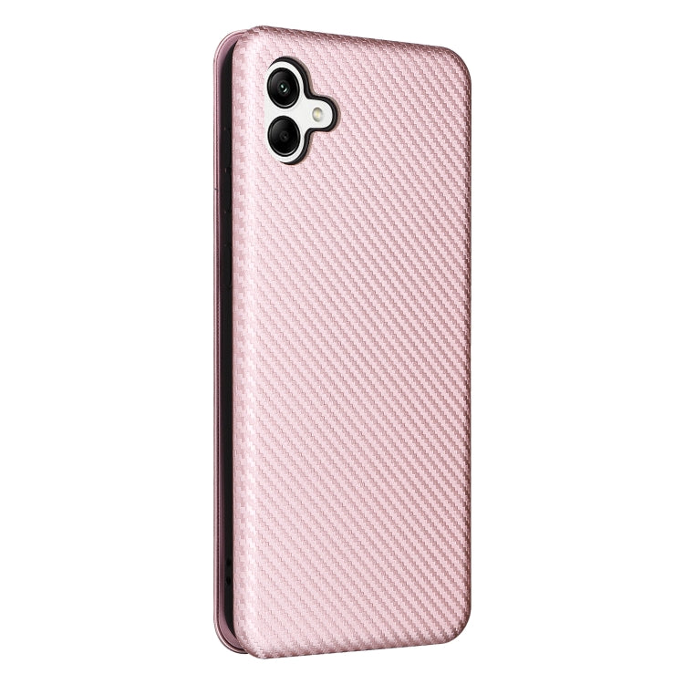 For Samsung Galaxy A04 4G Carbon Fiber Texture Leather Phone Case