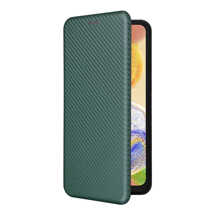 For Samsung Galaxy A04 4G Carbon Fiber Texture Leather Phone Case