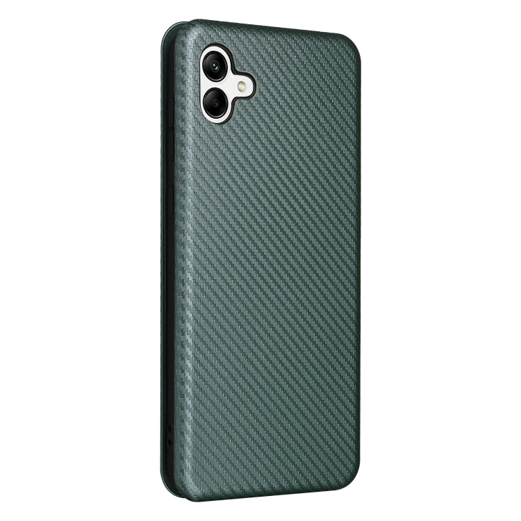 For Samsung Galaxy A04 4G Carbon Fiber Texture Leather Phone Case