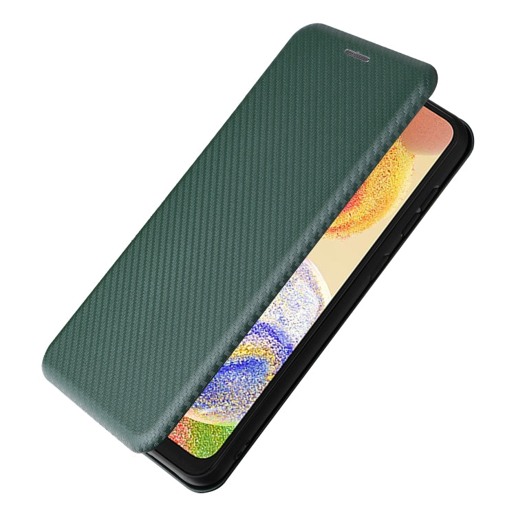 For Samsung Galaxy A04 4G Carbon Fiber Texture Leather Phone Case