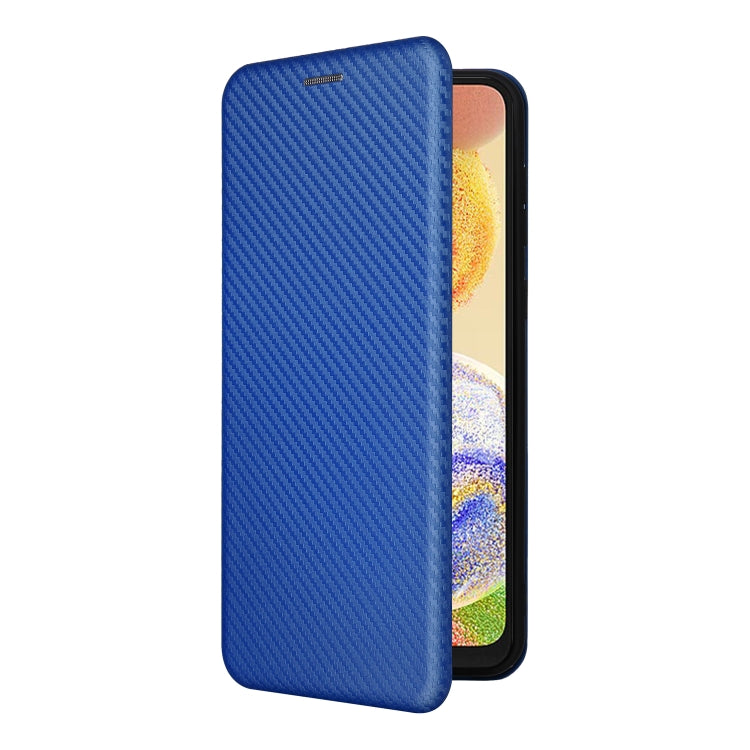 For Samsung Galaxy A04 4G Carbon Fiber Texture Leather Phone Case