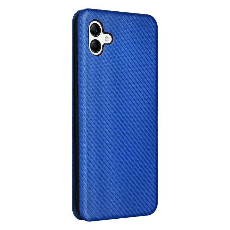 For Samsung Galaxy A04 4G Carbon Fiber Texture Leather Phone Case