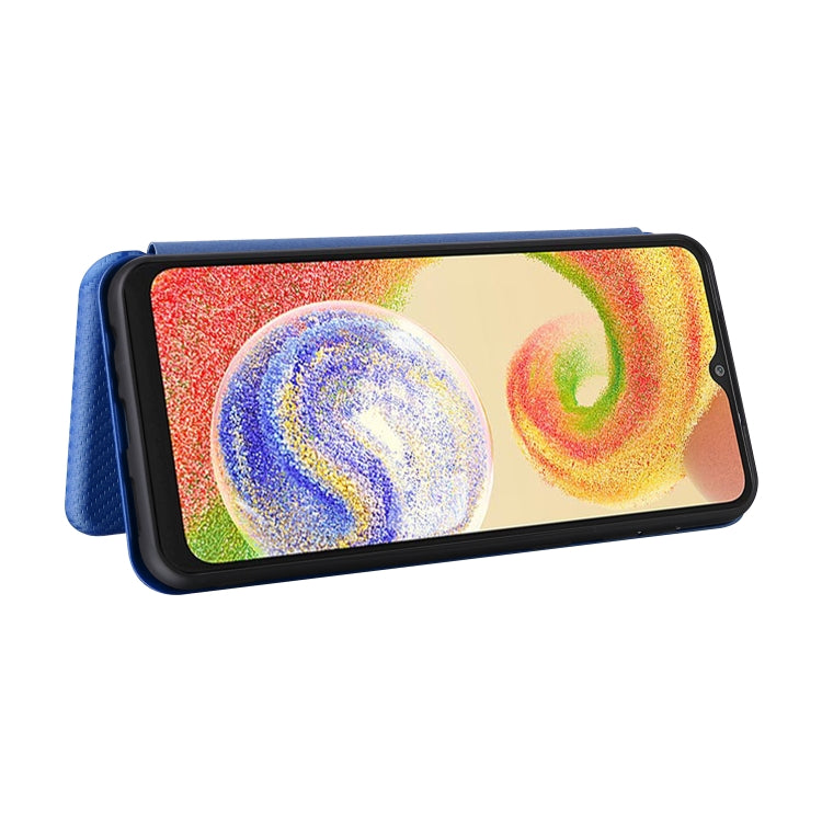 For Samsung Galaxy A04 4G Carbon Fiber Texture Leather Phone Case