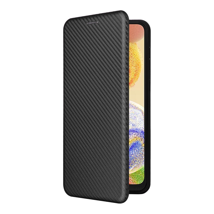 For Samsung Galaxy A04 4G Carbon Fiber Texture Leather Phone Case