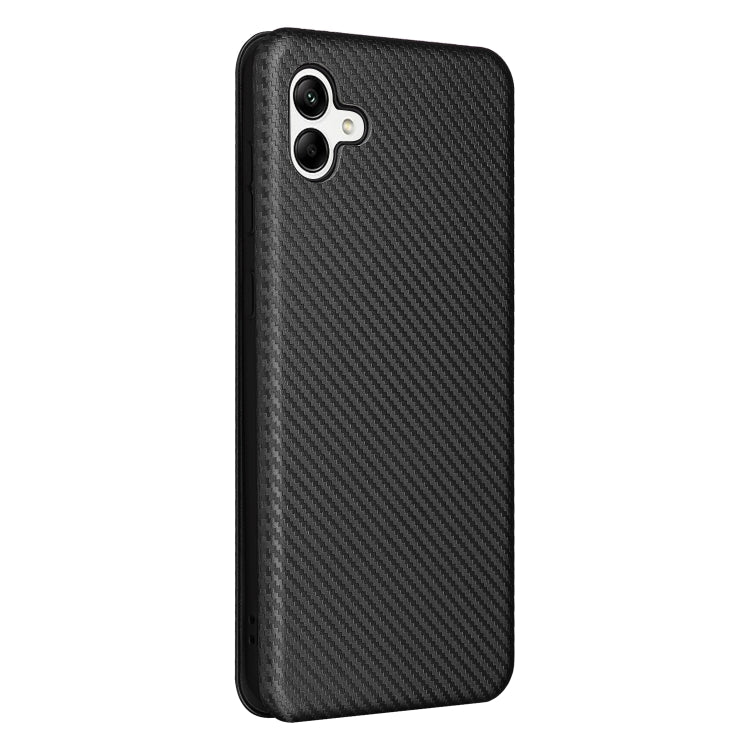 For Samsung Galaxy A04 4G Carbon Fiber Texture Leather Phone Case