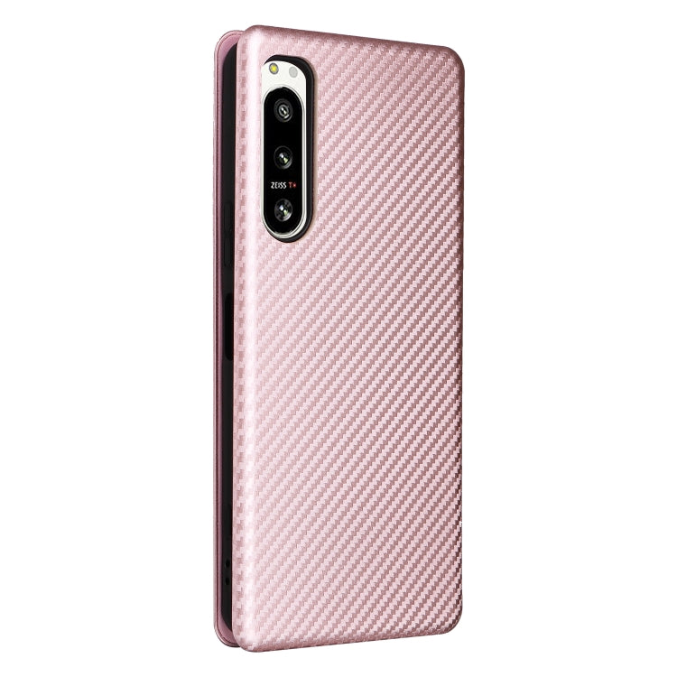 For Sony Xperia 5 IV Carbon Fiber Texture Leather Phone Case