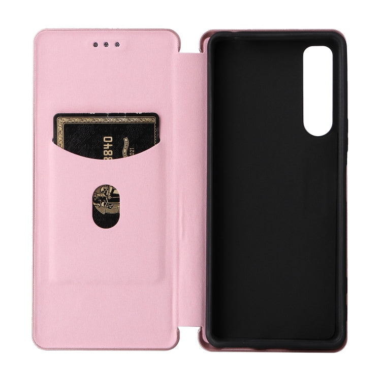 For Sony Xperia 5 IV Carbon Fiber Texture Leather Phone Case