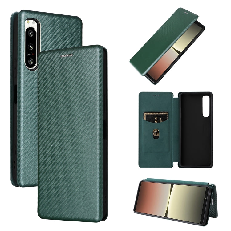 For Sony Xperia 5 IV Carbon Fiber Texture Leather Phone Case