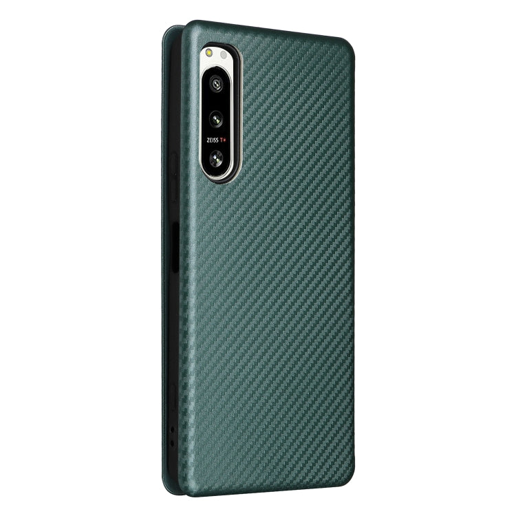 For Sony Xperia 5 IV Carbon Fiber Texture Leather Phone Case