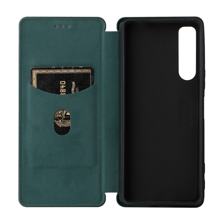 For Sony Xperia 5 IV Carbon Fiber Texture Leather Phone Case