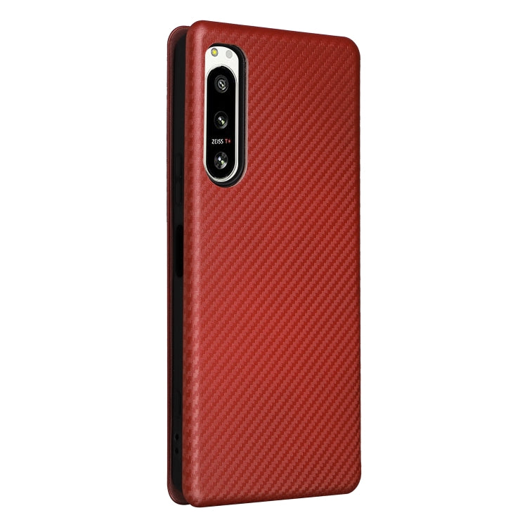 For Sony Xperia 5 IV Carbon Fiber Texture Leather Phone Case