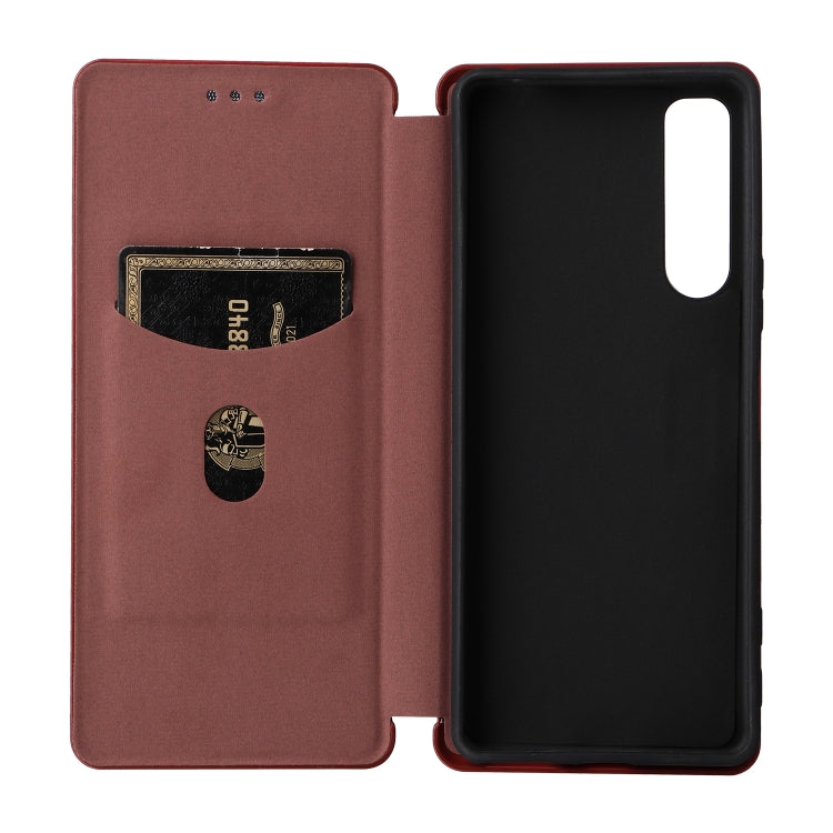 For Sony Xperia 5 IV Carbon Fiber Texture Leather Phone Case