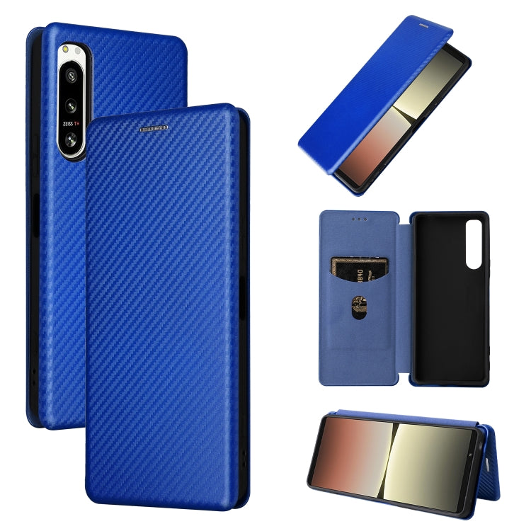 For Sony Xperia 5 IV Carbon Fiber Texture Leather Phone Case
