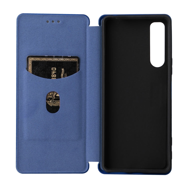 For Sony Xperia 5 IV Carbon Fiber Texture Leather Phone Case