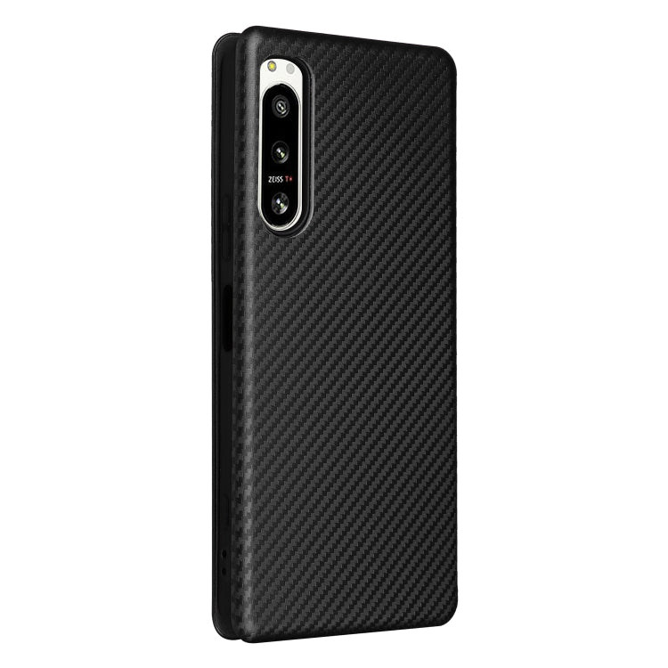 For Sony Xperia 5 IV Carbon Fiber Texture Leather Phone Case