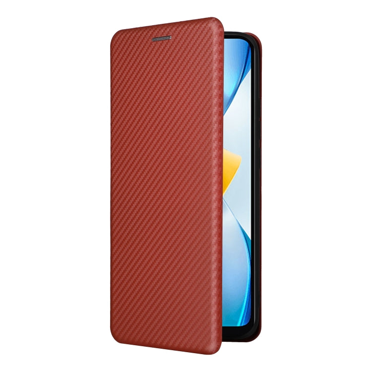 For Xiaomi Poco C40 Carbon Fiber Texture Leather Phone Case