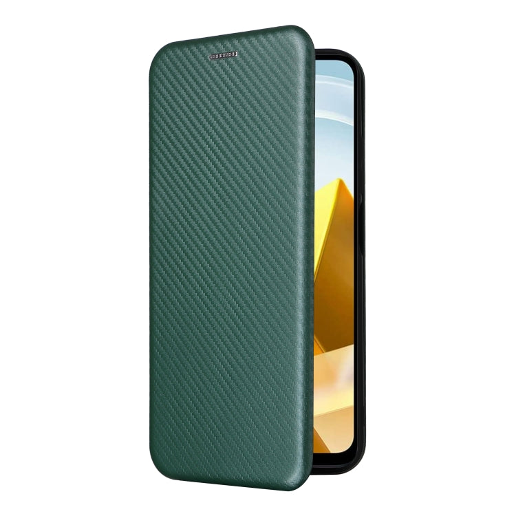 For Xiaomi Poco M5 4G Carbon Fiber Texture Leather Phone Case