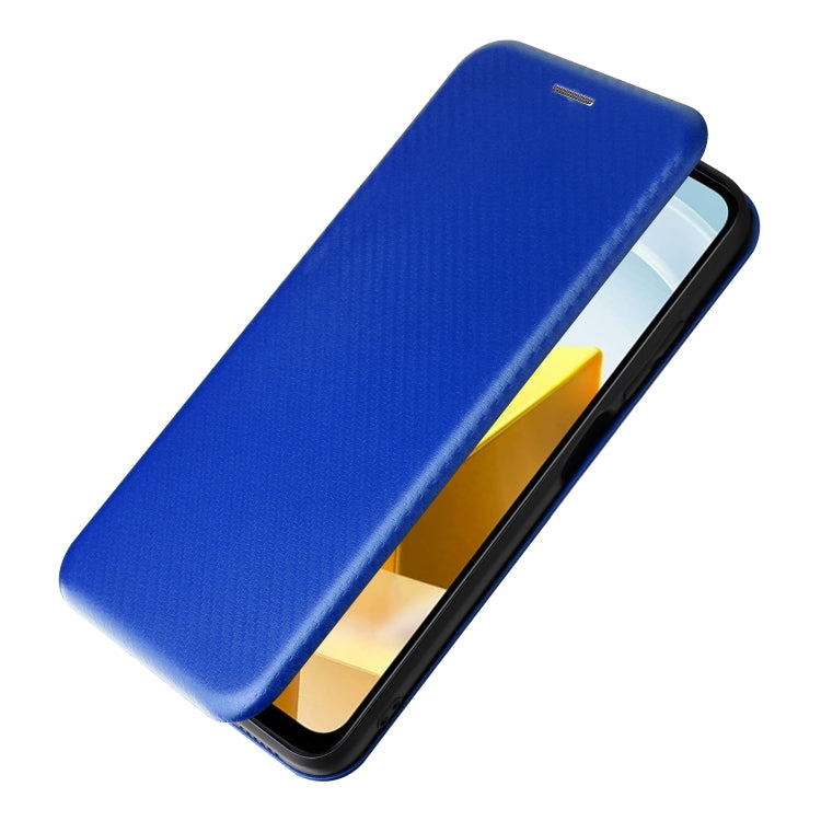 For Xiaomi Poco M5 4G Carbon Fiber Texture Leather Phone Case