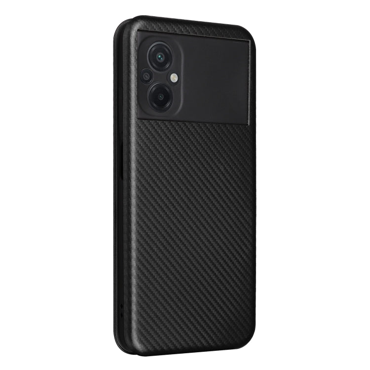 For Xiaomi Poco M5 4G Carbon Fiber Texture Leather Phone Case