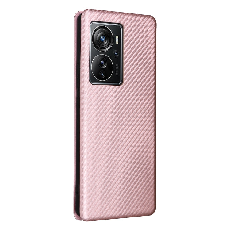 For ZTE Axon 40 Pro Carbon Fiber Texture Leather Phone Case
