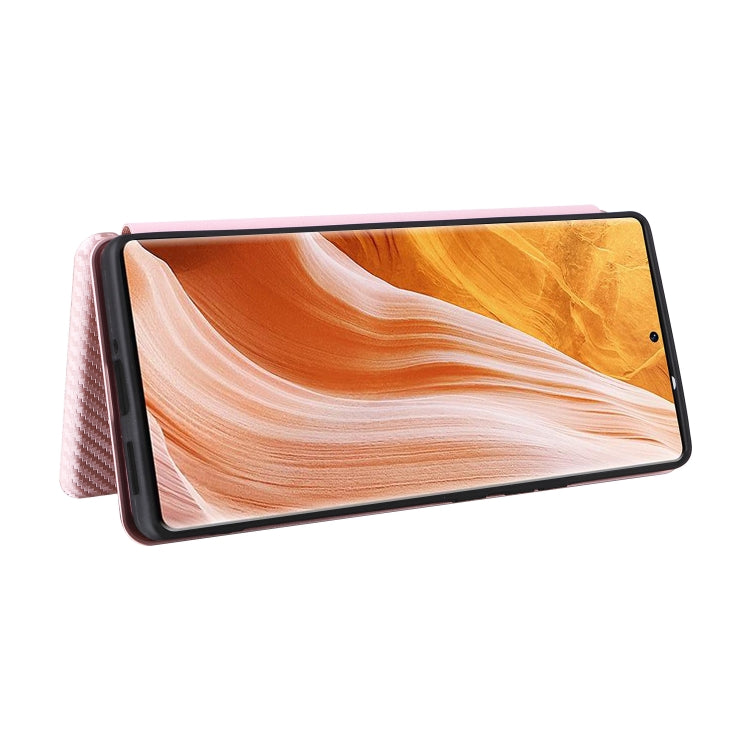 For ZTE Axon 40 Pro Carbon Fiber Texture Leather Phone Case