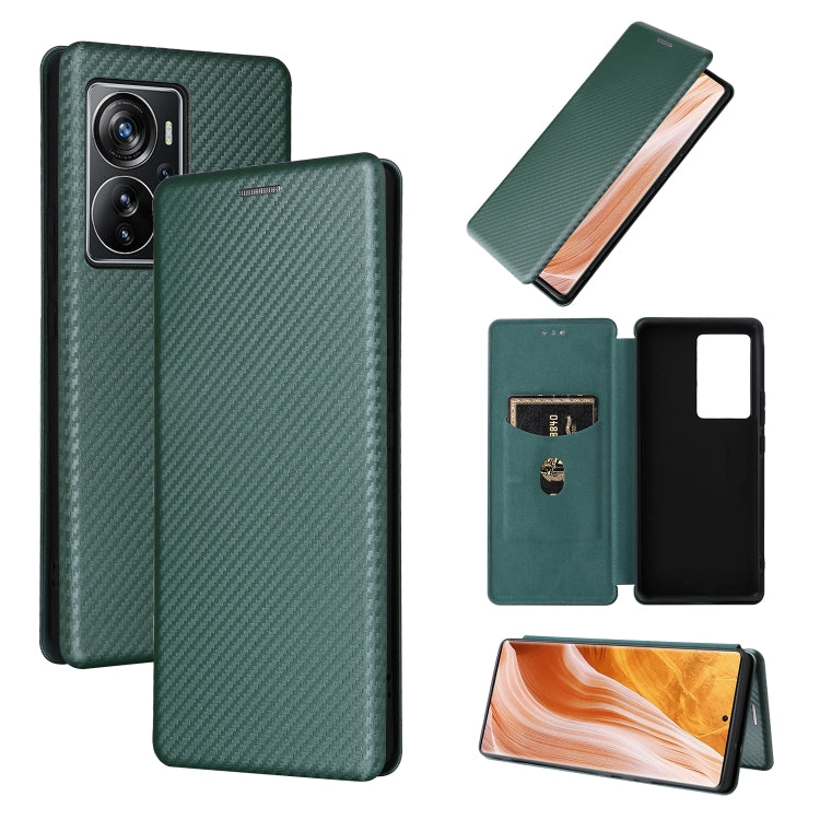 For ZTE Axon 40 Pro Carbon Fiber Texture Leather Phone Case
