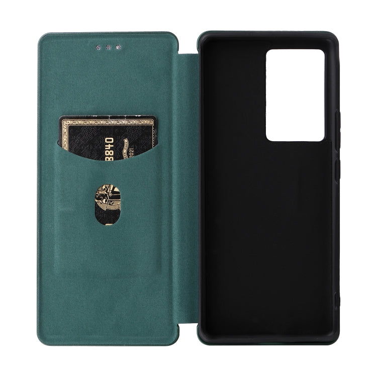 For ZTE Axon 40 Pro Carbon Fiber Texture Leather Phone Case