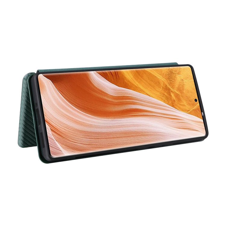 For ZTE Axon 40 Pro Carbon Fiber Texture Leather Phone Case