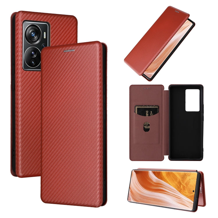 For ZTE Axon 40 Pro Carbon Fiber Texture Leather Phone Case