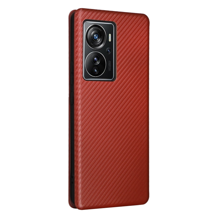 For ZTE Axon 40 Pro Carbon Fiber Texture Leather Phone Case