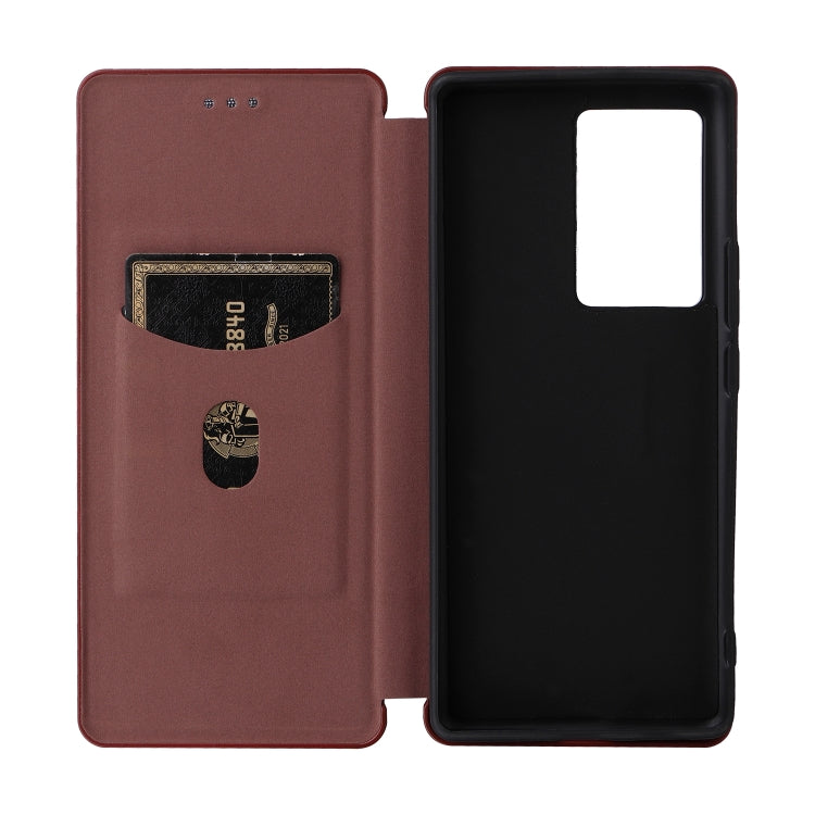 For ZTE Axon 40 Pro Carbon Fiber Texture Leather Phone Case