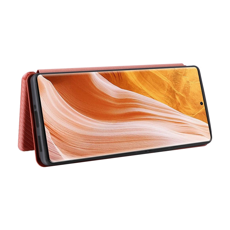 For ZTE Axon 40 Pro Carbon Fiber Texture Leather Phone Case