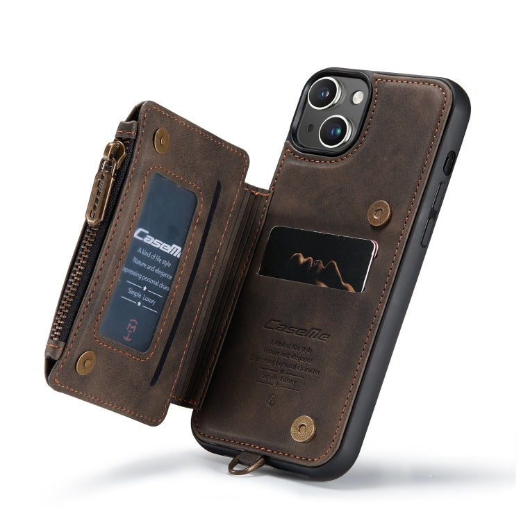 For iPhone 14 CaseMe C20 Multifunctional Leather Phone Case