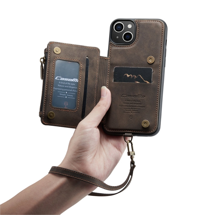 For iPhone 14 Plus CaseMe C20 Multifunctional Leather Phone Case