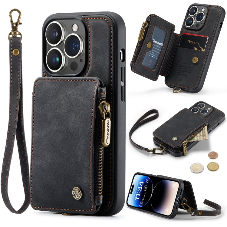 For iPhone 14 Pro CaseMe C20 Multifunctional Leather Phone Case