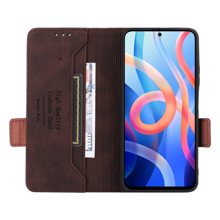 For Xiaomi Redmi Note 11S / Poco M4 Pro 5G Magnetic Clasp Flip Leather Phone Case