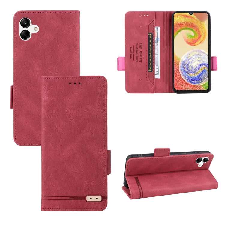 For Samsung Galaxy A04 4G Magnetic Clasp Flip Leather Phone Case