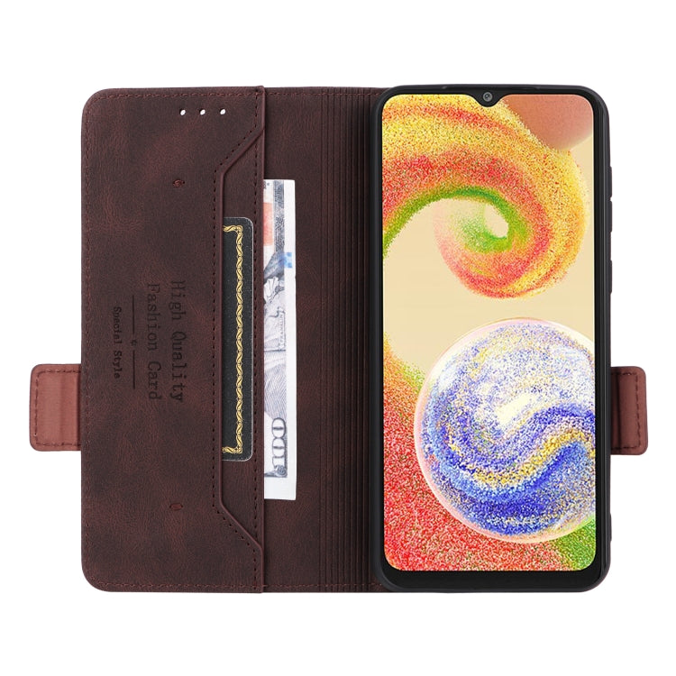 For Samsung Galaxy A04 4G Magnetic Clasp Flip Leather Phone Case