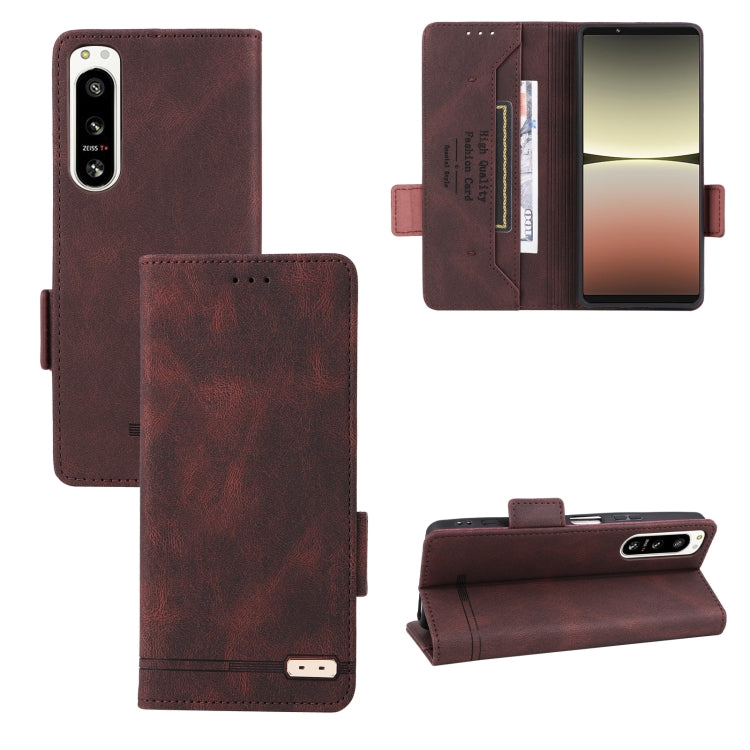 For Sony Xperia 5 IV Magnetic Clasp Flip Leather Phone Case