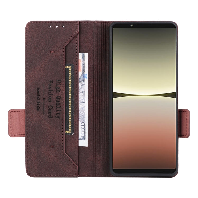 For Sony Xperia 5 IV Magnetic Clasp Flip Leather Phone Case