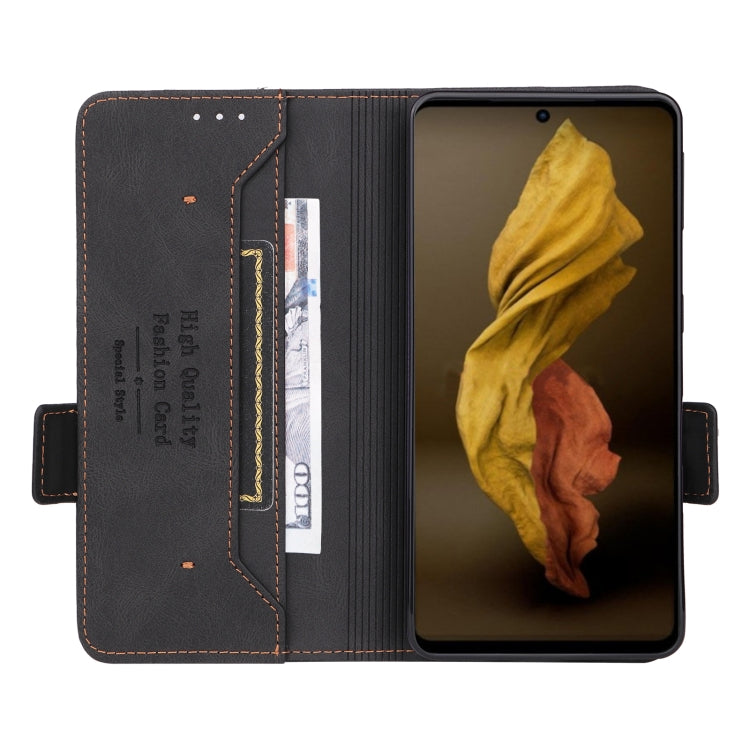 For Sharp Aquos Sense7 Plus Magnetic Clasp Flip Leather Phone Case