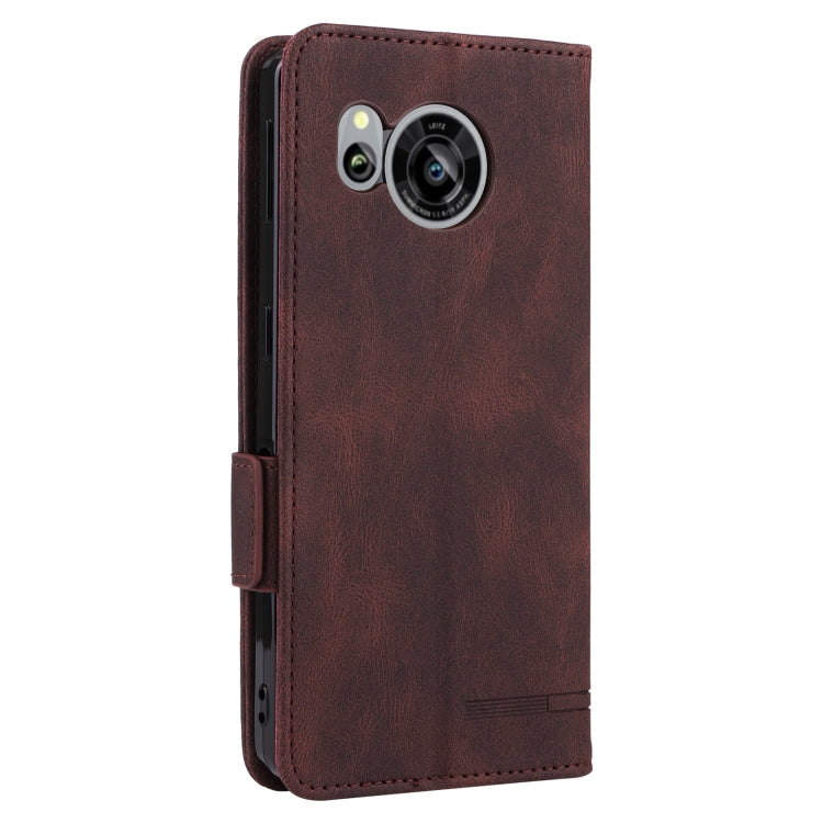 For Sharp Aquos Sense7 Plus Magnetic Clasp Flip Leather Phone Case