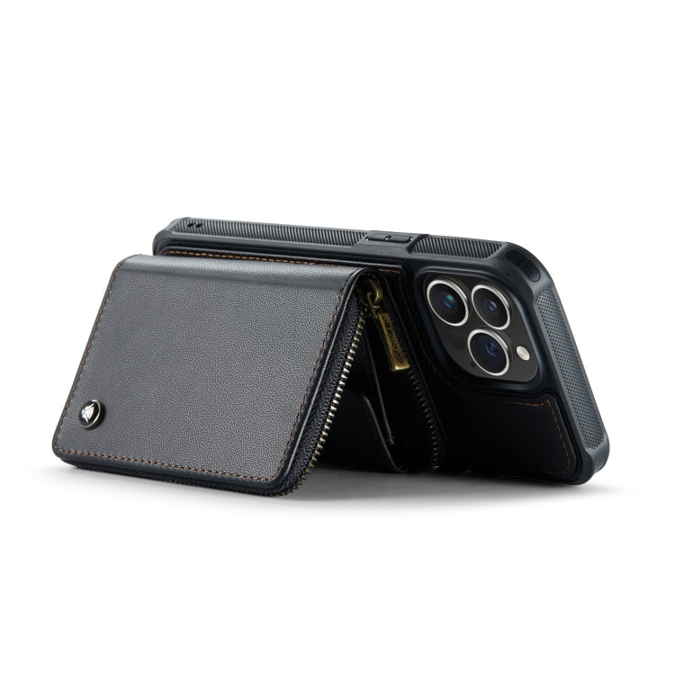 For iPhone 14 Pro JEEHOOD C22 Series Zipper Wallet Phone Case