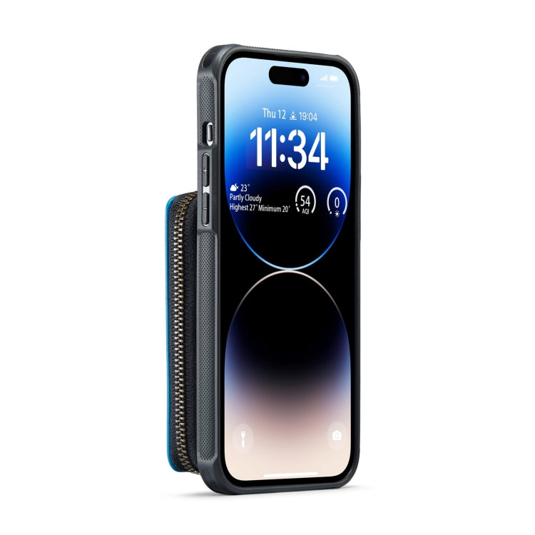 For iPhone 14 Pro JEEHOOD C22 Series Zipper Wallet Phone Case